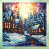 ステンドグラス教会の窓にしがみつく ウィンドウサイン (シート3)