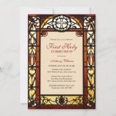 ステンドグラス教会カトリック第一聖餐式 招待状 (正面)