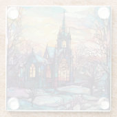 ステンドグラス教会ガラスコースター ガラスコースター (裏面)