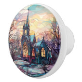 ステンドグラス教会セラミックノブ セラミックノブ (右)