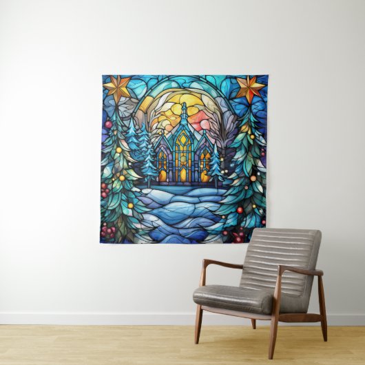 ステンドグラス教会タペストリー タペストリー (インサイチュ)