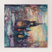 ステンドグラス教会パズル ジグソーパズル (横)