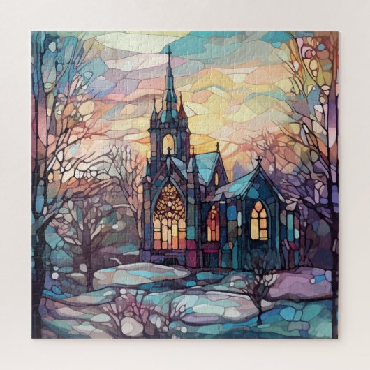 ステンドグラス教会パズル ジグソーパズル (縦)