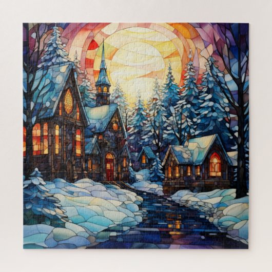 ステンドグラス教会パズル ジグソーパズル (縦)