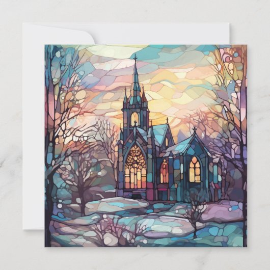 ステンドグラス教会フラットカー空白のド（背面） (正面)