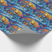 ステンドグラス教会ラッピング紙 ラッピングペーパー (角)