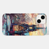 ステンドグラス教会iPhone 14かろうじてケース Case-Mate iPhoneケース (裏面 (横))