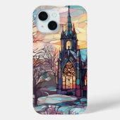 ステンドグラス教会iPhone 15かろうじてケース Case-Mate iPhoneケース (裏面)
