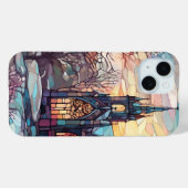 ステンドグラス教会iPhone 15かろうじてケース Case-Mate iPhoneケース (裏面 (横))