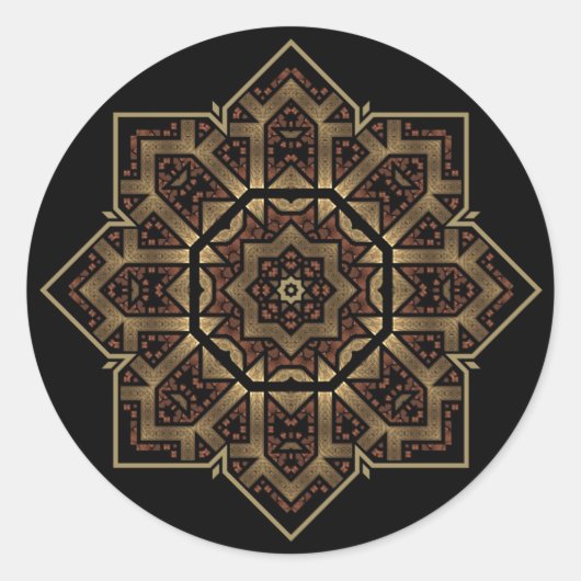 ステンドグラス星 ラウンドシール (正面)