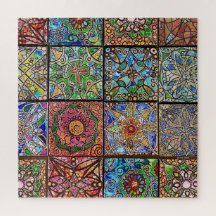 ステンドグラス曼荼羅パッチワーク