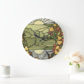 ステンドグラス朝日 ラージ壁時計 (ホーム)