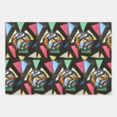 ステンドグラス柄のX'mas ラッピングペーパーシート (正面2)