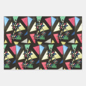 ステンドグラス柄のX'mas ラッピングペーパーシート (正面)