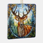 ステンドグラス森林フレンズ鹿 セラミックオーナメント (右)