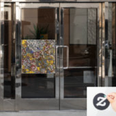 ステンドグラス植物性フローラ ウィンドウサイン (オフィスドア)