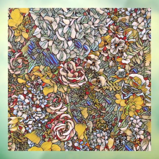 ステンドグラス植物性フローラ ウィンドウサイン (シート3)