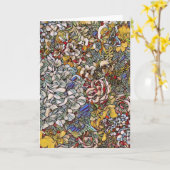 ステンドグラス植物性フローラ カード (黄色い花)