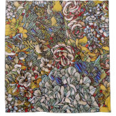 ステンドグラス植物性フローラ シャワーカーテン (正面)