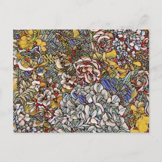 ステンドグラス植物性フローラ シーズンポストカード (正面)