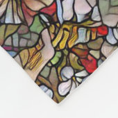 ステンドグラス植物性フローラ フリースブランケット (角)