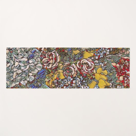 ステンドグラス植物性フローラ ヨガマット (正面(横))