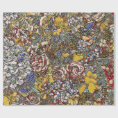 ステンドグラス植物性フローラ ラッピングペーパー (フラット)