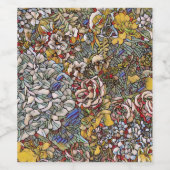 ステンドグラス植物性フローラ ワインラベル (シングルラベル)