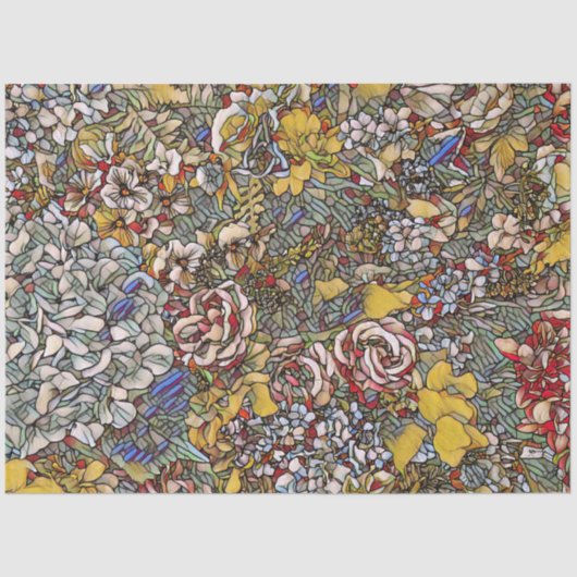 ステンドグラス植物性フローラ 薄葉紙 (正面)