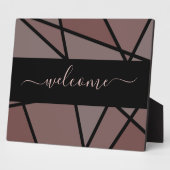 ステンドグラス模倣品 – ビジネスを歓迎 フォトプラーク (側面)