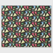 ステンドグラス模様クリスマスラッピング紙 ラッピングペーパー (フラット)