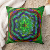 ステンドグラス模様 クッション (ブランケット)