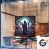 ステンドグラス死紙 ウィンドウサイン (カフェ窓)