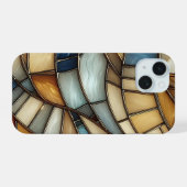 ステンドグラス波 iPhone 15ケース (裏面横)
