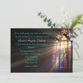 ステンドグラス洗礼招待状/アナウンス 招待状 (スタンド正面)