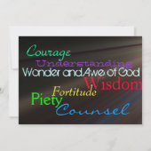 ステンドグラス洗礼招待状/アナウンス 招待状 (裏面)