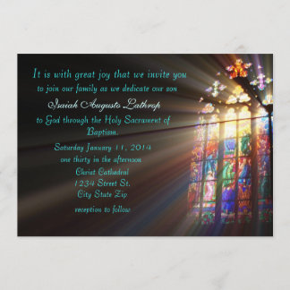 ステンドグラス洗礼招待状/アナウンス 招待状