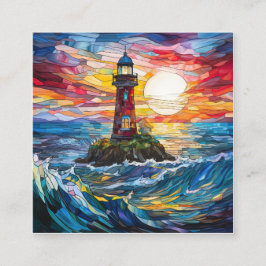 ステンドグラス海岸灯台アート スクエア名刺