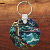 ステンドグラス灯台 キーホルダー (裏面)