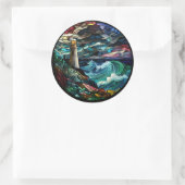 ステンドグラス灯台 ラウンドシール (バッグ)