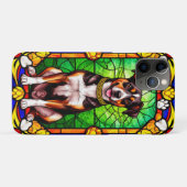 ステンドグラス犬ポートレート Case-Mate iPhoneケース (裏面(横))
