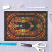 ステンドグラス犬 薄葉紙 (クラフト)