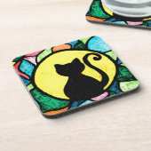 ステンドグラス猫のコースター コースター (左側)