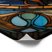 ステンドグラス獅子のポスター ポスター (角)