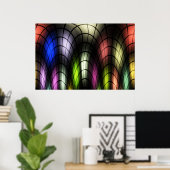 ステンドグラス用ポスタープリント ポスター (ホームオフィス)