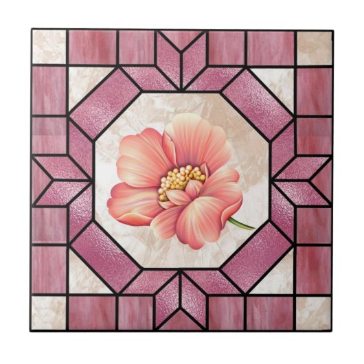 ステンドグラス画像タイルデザイン タイル (正面)