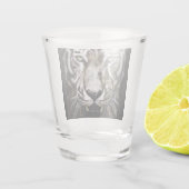 ステンドグラス白いタイガーバンダナ ショットグラス (裏面)