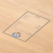 ステンドグラス白人睡蓮結婚のメニュー アクリル招待状 (レイダウン)