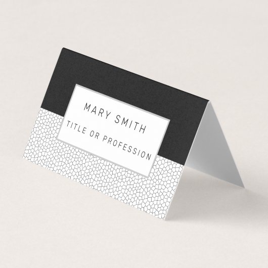 ステンドグラス白黒 名刺 (正面)