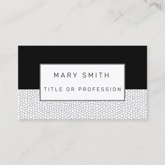 ステンドグラス白黒 名刺 (正面)